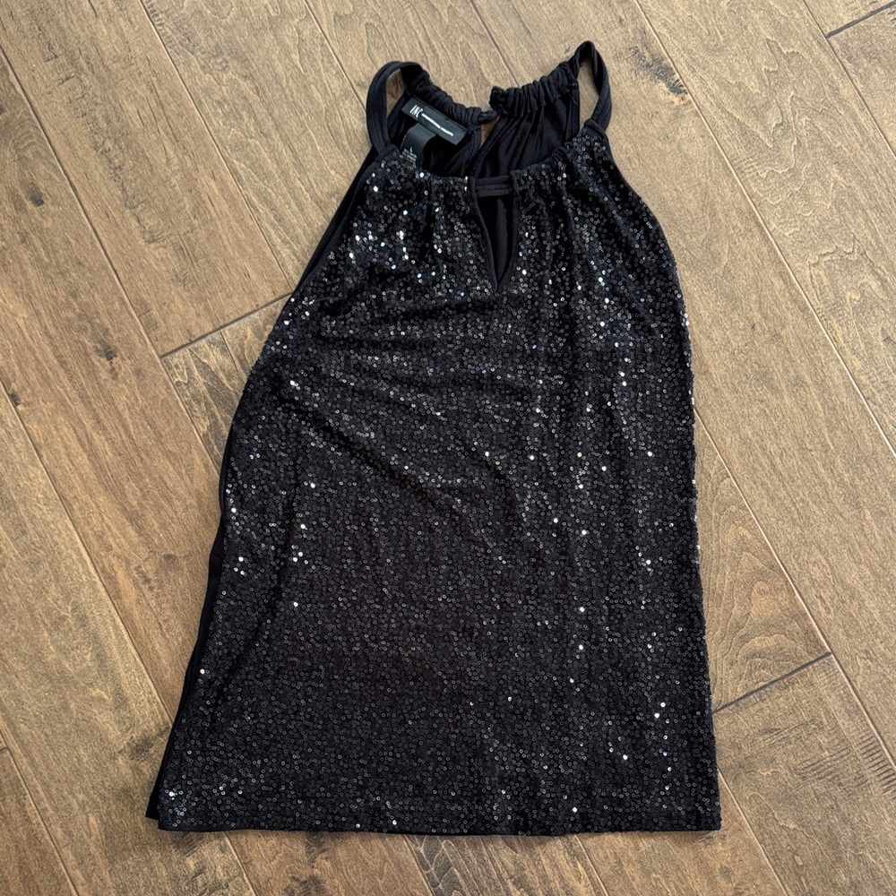 INC International Concepts Sparkling Black Tunic